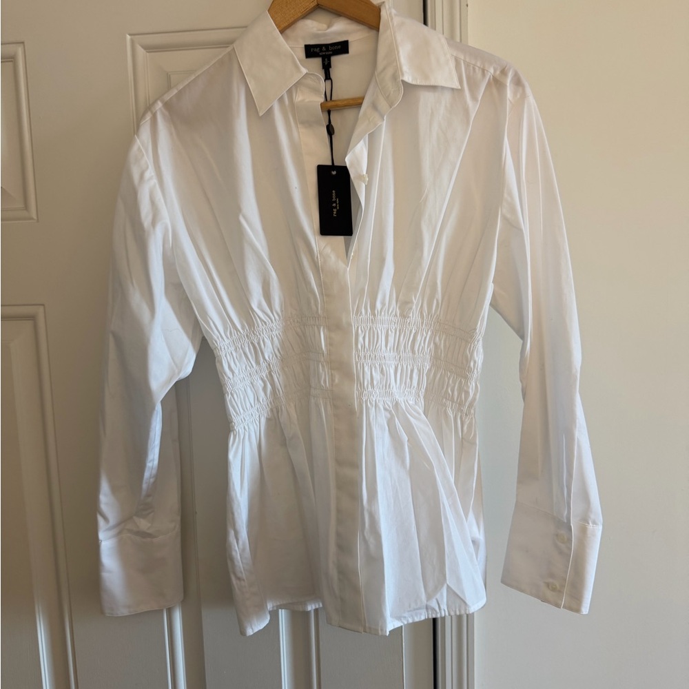 Rag & Bone Crisp White Collared Shirt